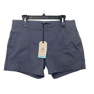 PRANA Elle Shorts 5" Inseam Organic Cotton Chalkboard Gray Outdoors Hiking Sz 12
